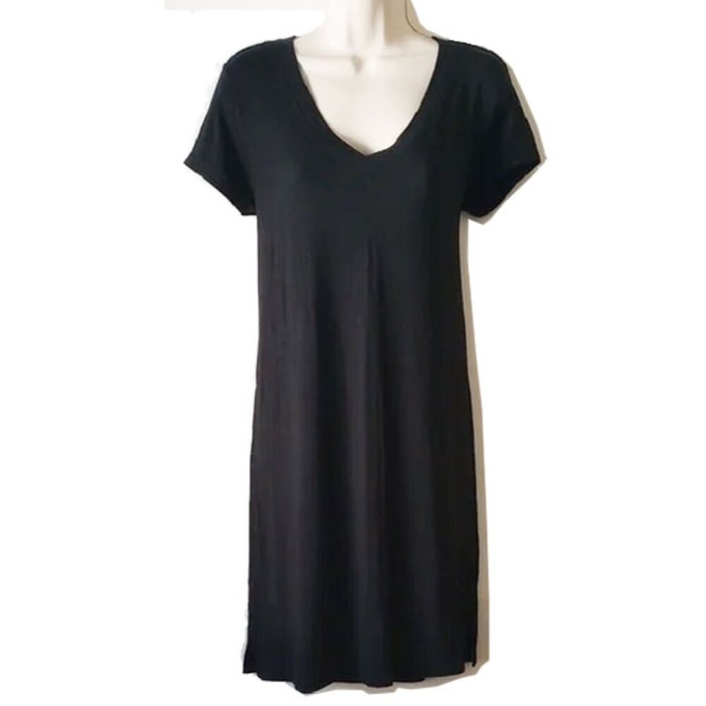 NWOT Tahari Cap Sleeve Modal A-Line Mini Dress S Black
